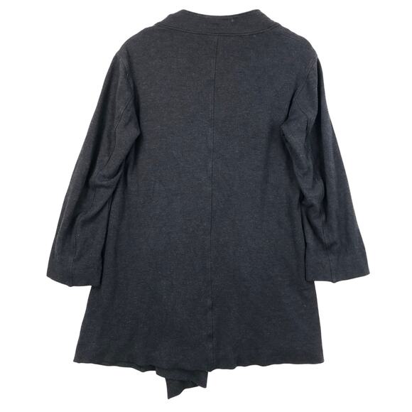 Vintage Armani Jeans Women's Wrap Cardigan XL Black/Gray Open Front - XL - Picture 3 of 14